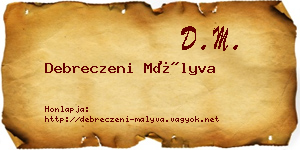 Debreczeni Mályva névjegykártya